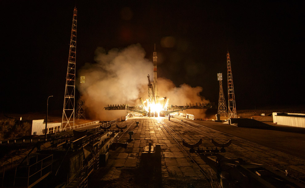 Старт космического корабля «Союз МС-12» Байконур