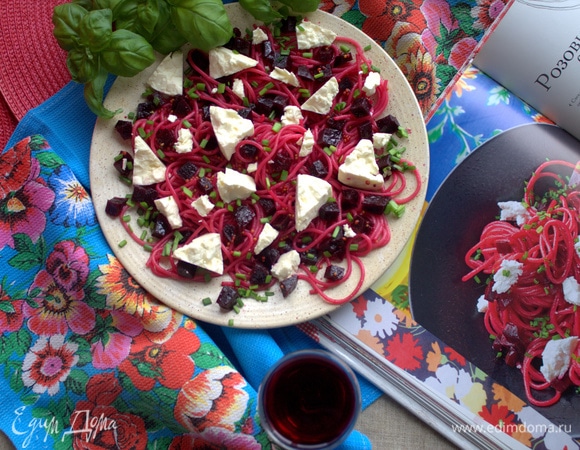 Свекольные спагетти по рецепту Юлии Высоцкой еда,пища,рецепты, кулинария