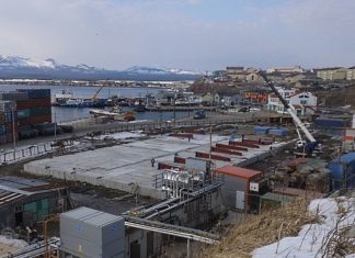 На острові Кунашир закладено фундамент для нового рибопереробного підприємства