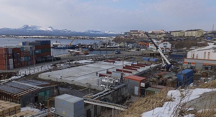 На острові Кунашир закладено фундамент для нового рибопереробного підприємства