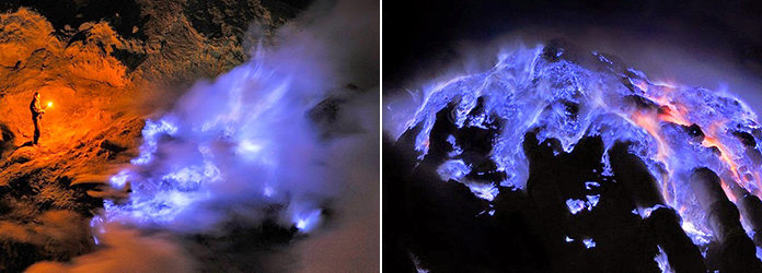 Кавах Іджен – звичайний вулкан в Індонезії, який випускає синій вогонь