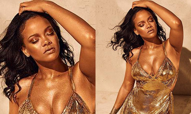 Блиск і золото: Ріанна знялася в новій рекламі своєї косметичної марки