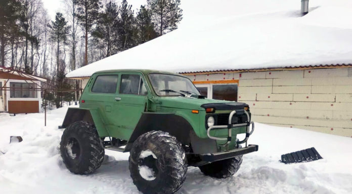 Всюдихід на базі Ниви з двигуном від Оки і колесами від Уралу