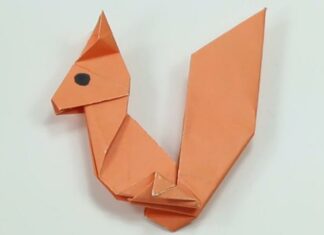 Як зробити з паперу білку — 3 способу