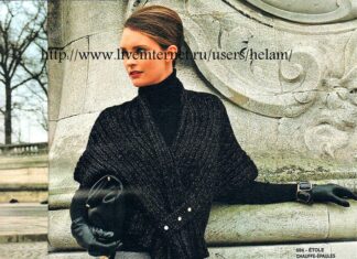 Стильна накидка-жилет спицями: майстер-клас