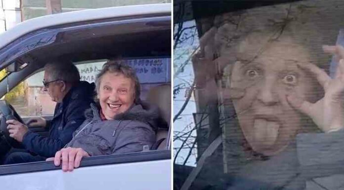 Автомобілістка натрапила на неадекватну літню пару, заїжджаючи в один з дворів в новосибірській області