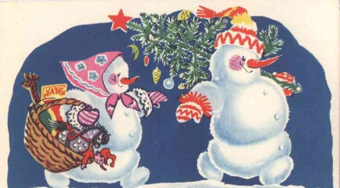 Чарівні радянські новорічні листівки зі сніговиками середини хх століття