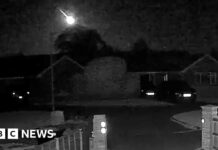 Метеор пронісся небом Саффолка: відео з камери спостереження