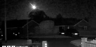 Метеор пронісся небом Саффолка: відео з камери спостереження