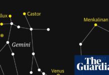 Měsíc, Venuše a Jupiter: večerní průvod