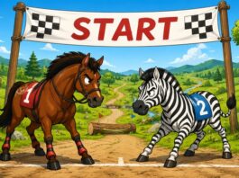 Zebra vs. Pferd: Wer gewinnt im Geradeaus-Sprint?